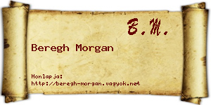 Beregh Morgan névjegykártya